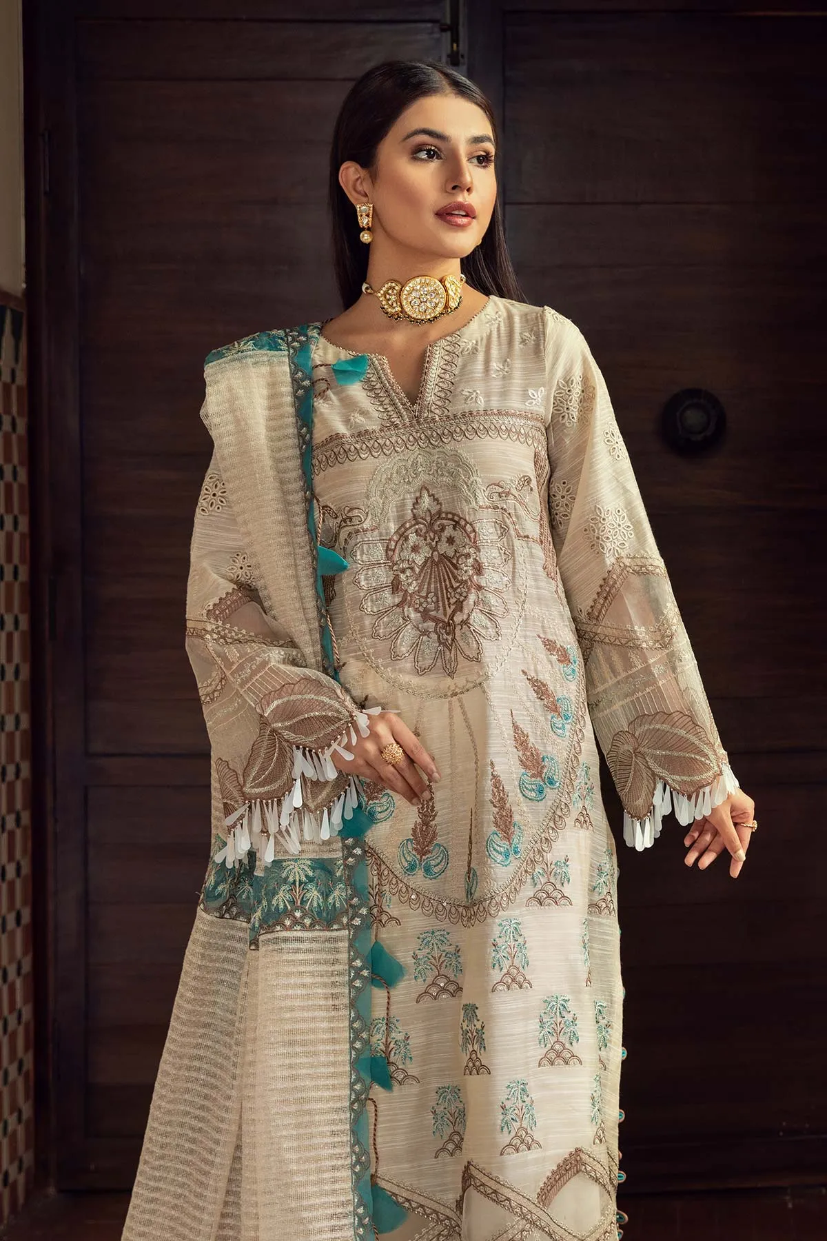 3-Pc Embroidered Unstitched Signature Eid Collection ED-05