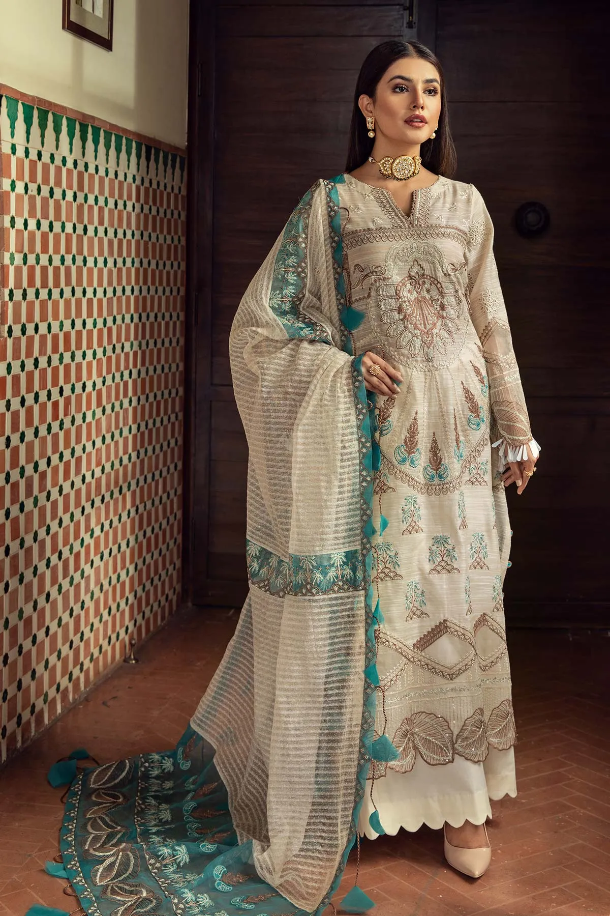 3-Pc Embroidered Unstitched Signature Eid Collection ED-05