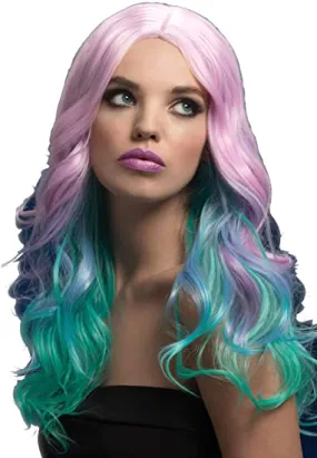 Adult Women's Pastel Pink Blue Fever Khloe Wig Accessory