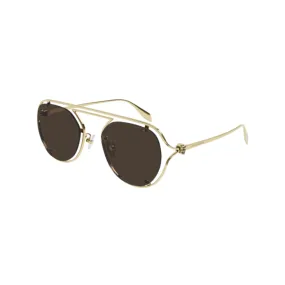 Alexander Mcqueen Sunglass Unisex Gold Brown AM0365S-002