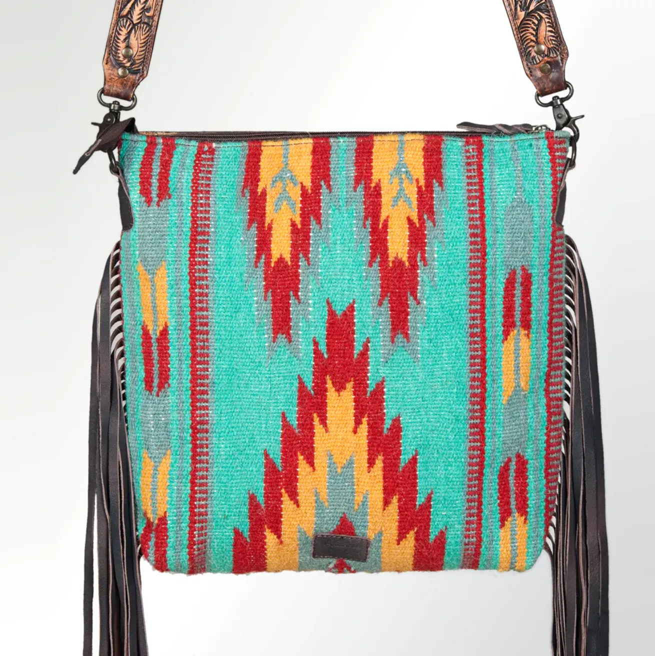 American Darling TURQ Saddle Crossbody Purse