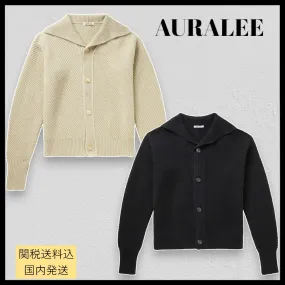 AURALEE  |Unisex Cashmere Plain Cardigans