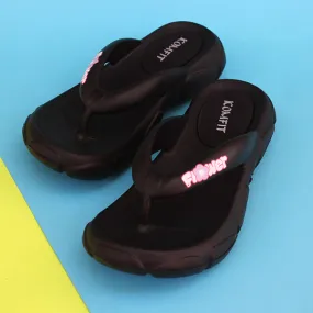 Black Soft Slippers for women