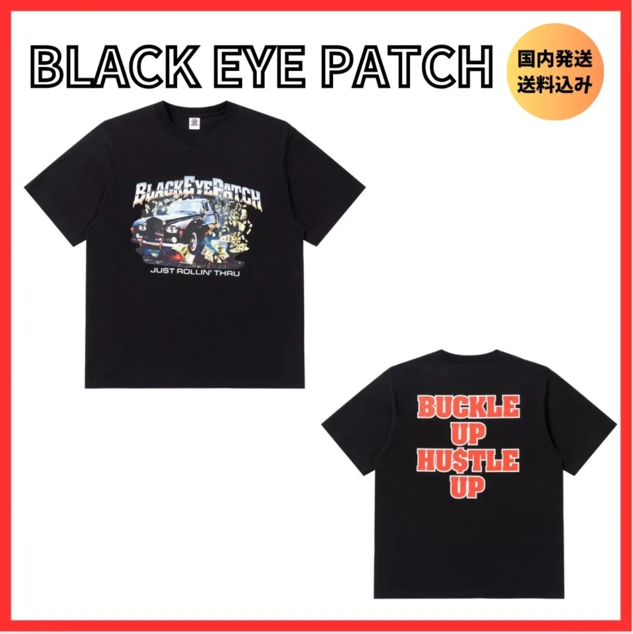 BlackEyePatch  |Crew Neck Unisex Cotton Short Sleeves Logo Skater Style