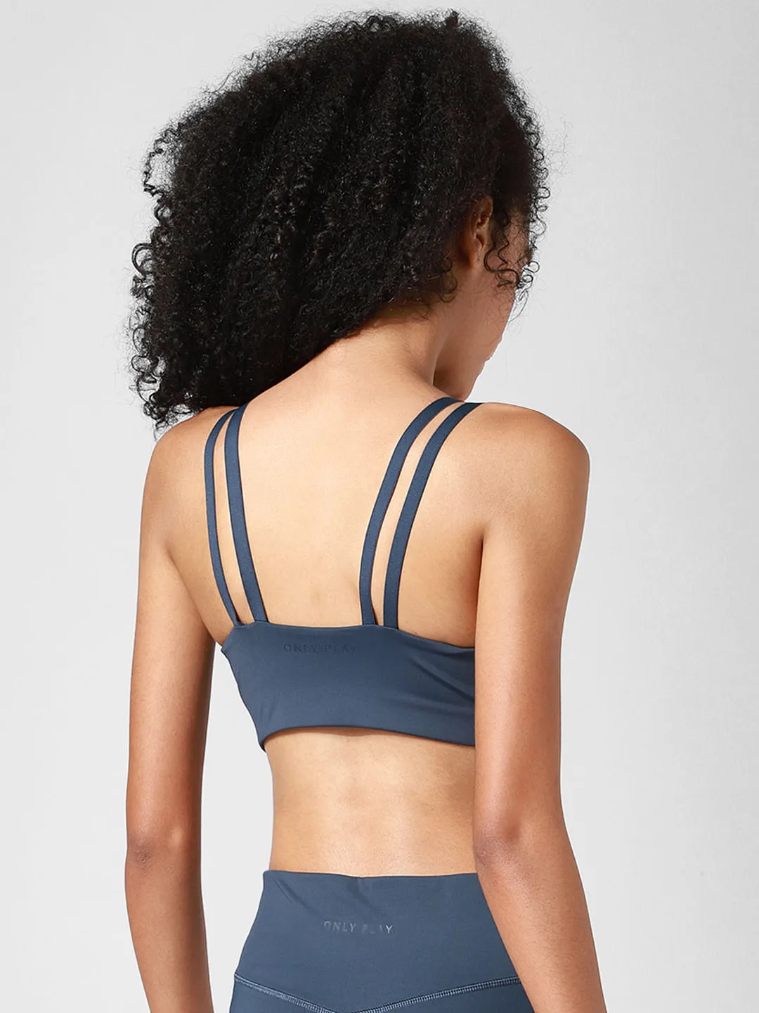 Buy Blue Colourblocked Co-ord Sports Bra For Women Online