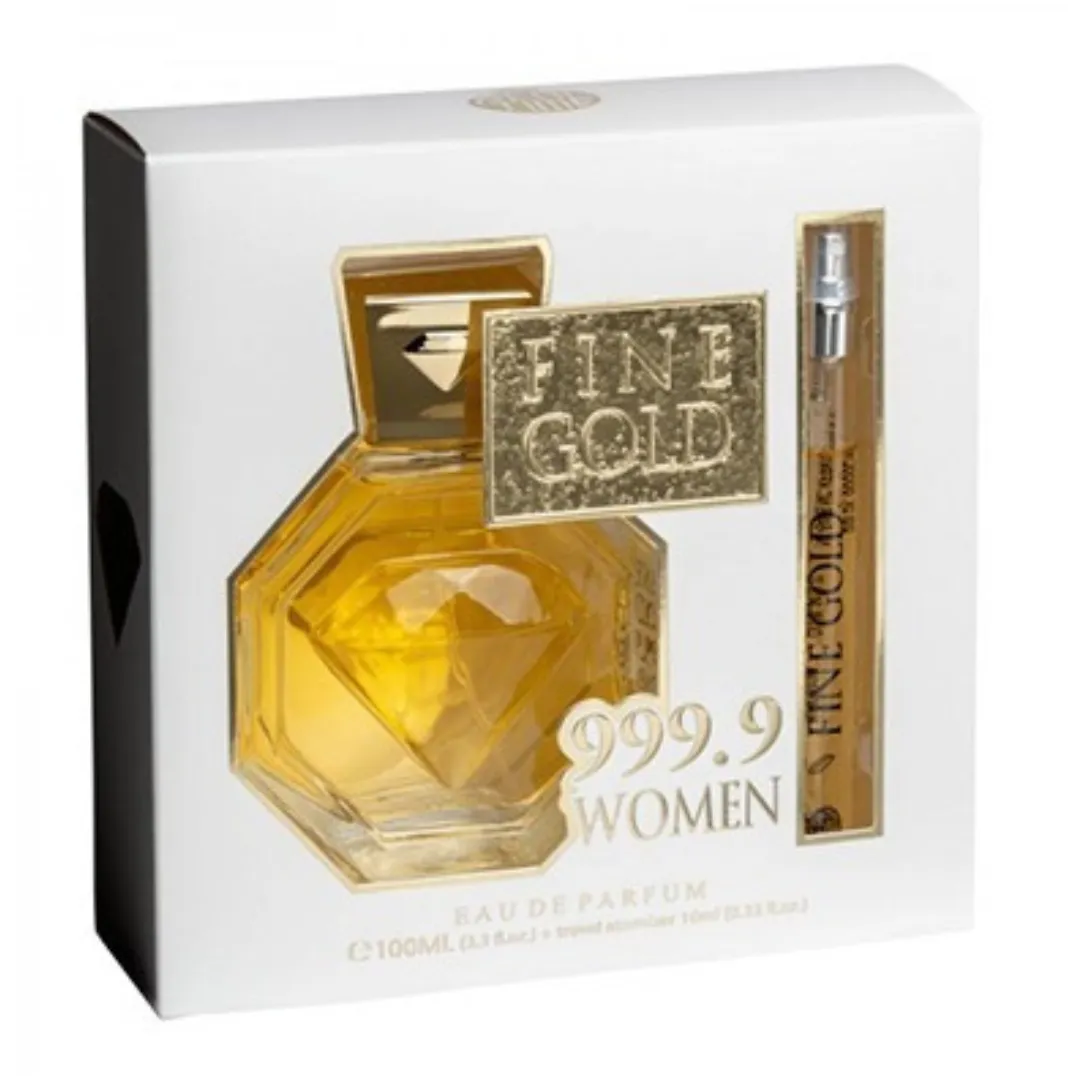 Coffret Fine Gold Femme Fine Gold 999.9 Eau de Parfum 100Ml +10Ml