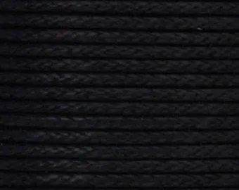 Cord, Cotton Wax 1.5mm - Black