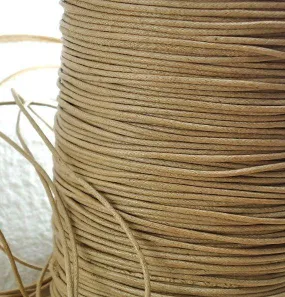 Cord, Cotton Wax 1.5mm - Natural