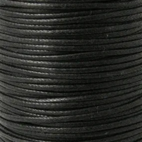 Cord, Cotton Wax 2mm - Black