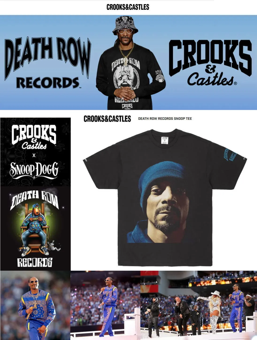 CROOKS&CASTLES  |Crew Neck Unisex Street Style Cotton Short Sleeves