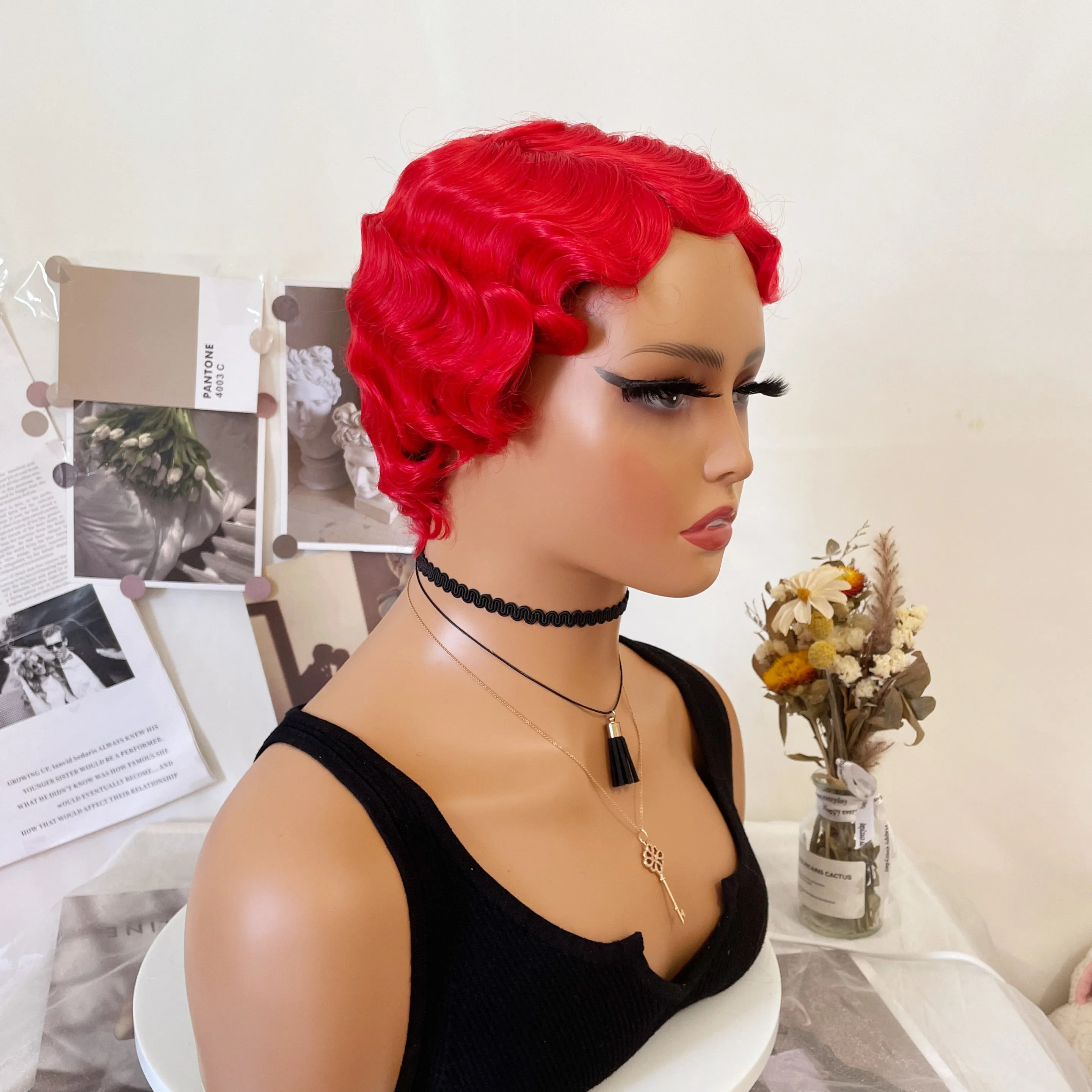 Curls- Finger Wave Wig Cap 1920s/30s Style 8 Colors