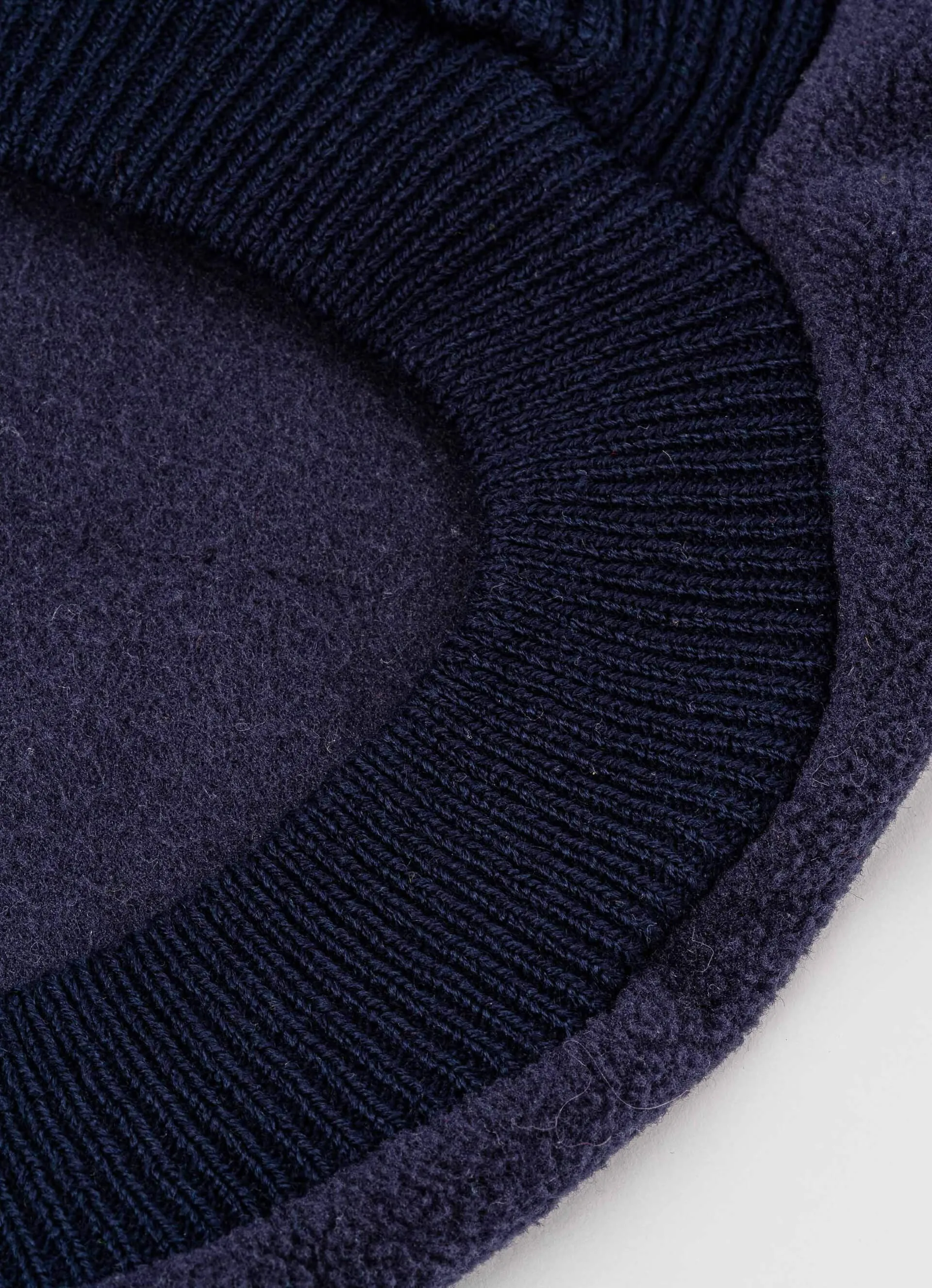 Fleece and Knit Dog Jumper - Navy