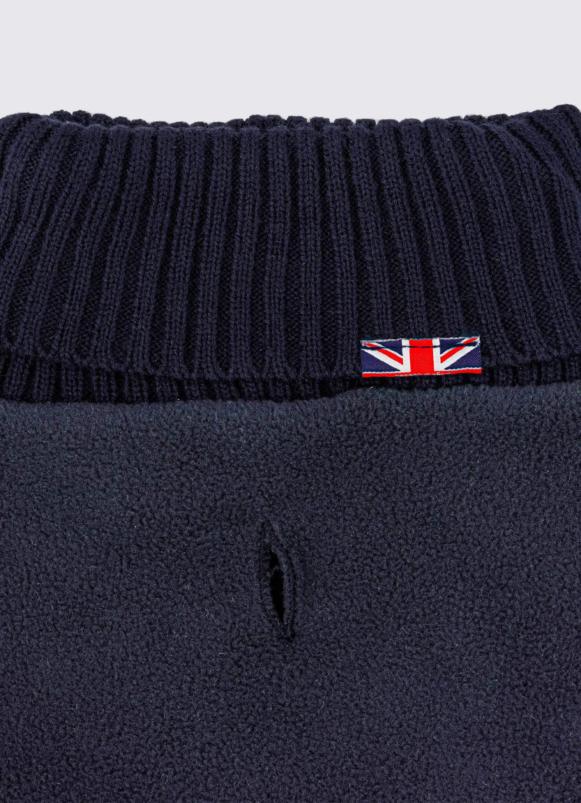 Fleece and Knit Dog Jumper - Navy