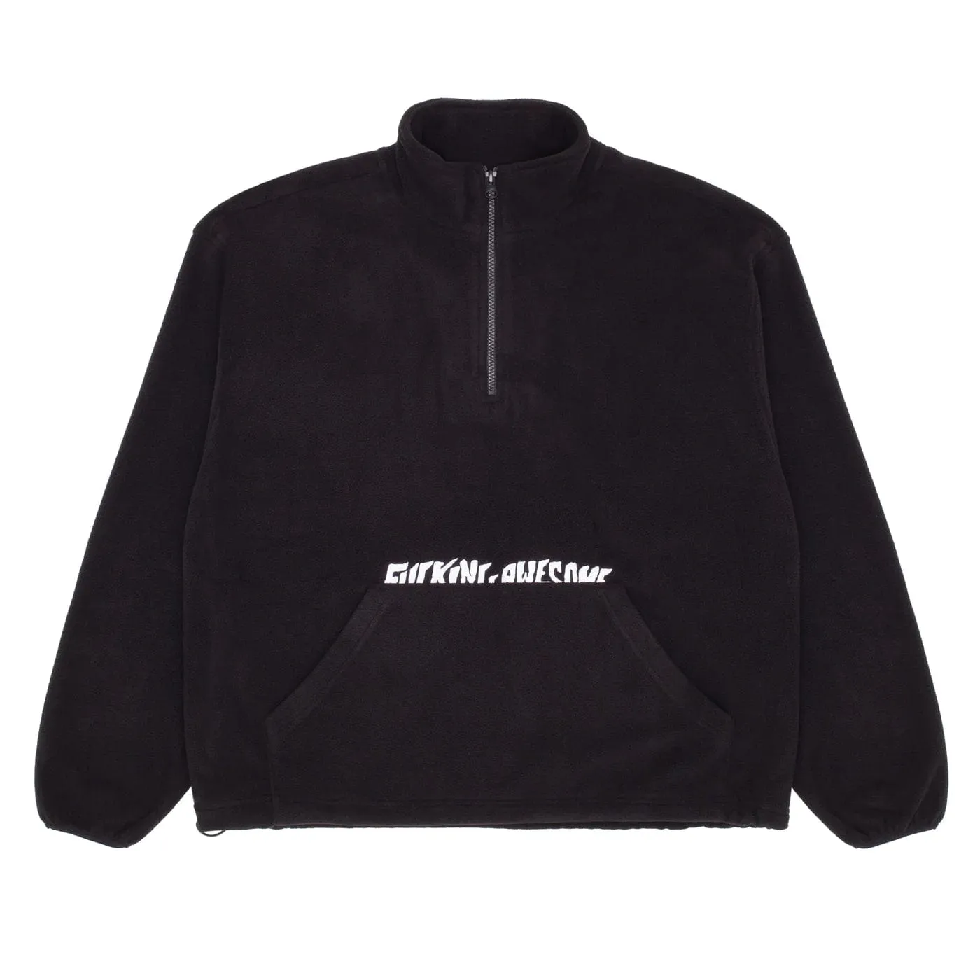 Fucking Awesome Cut Off Quarter Zip Polar Fleece Black