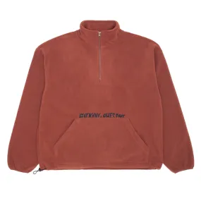 Fucking Awesome Cut Off Quarter Zip Polar Fleece Brown