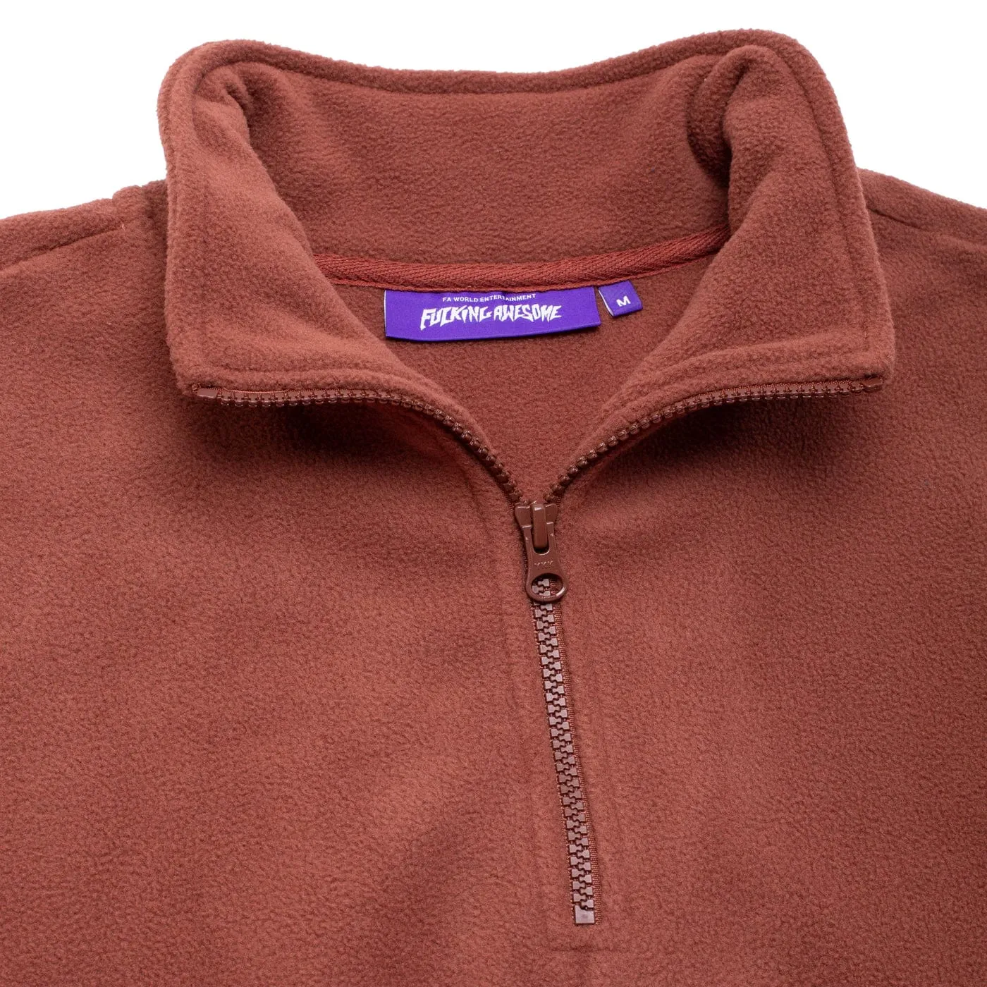 Fucking Awesome Cut Off Quarter Zip Polar Fleece Brown