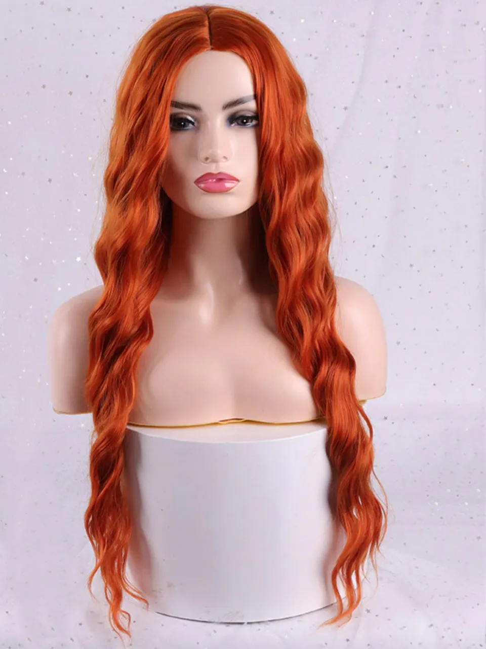 Girls Long Wavy Red Head Wig