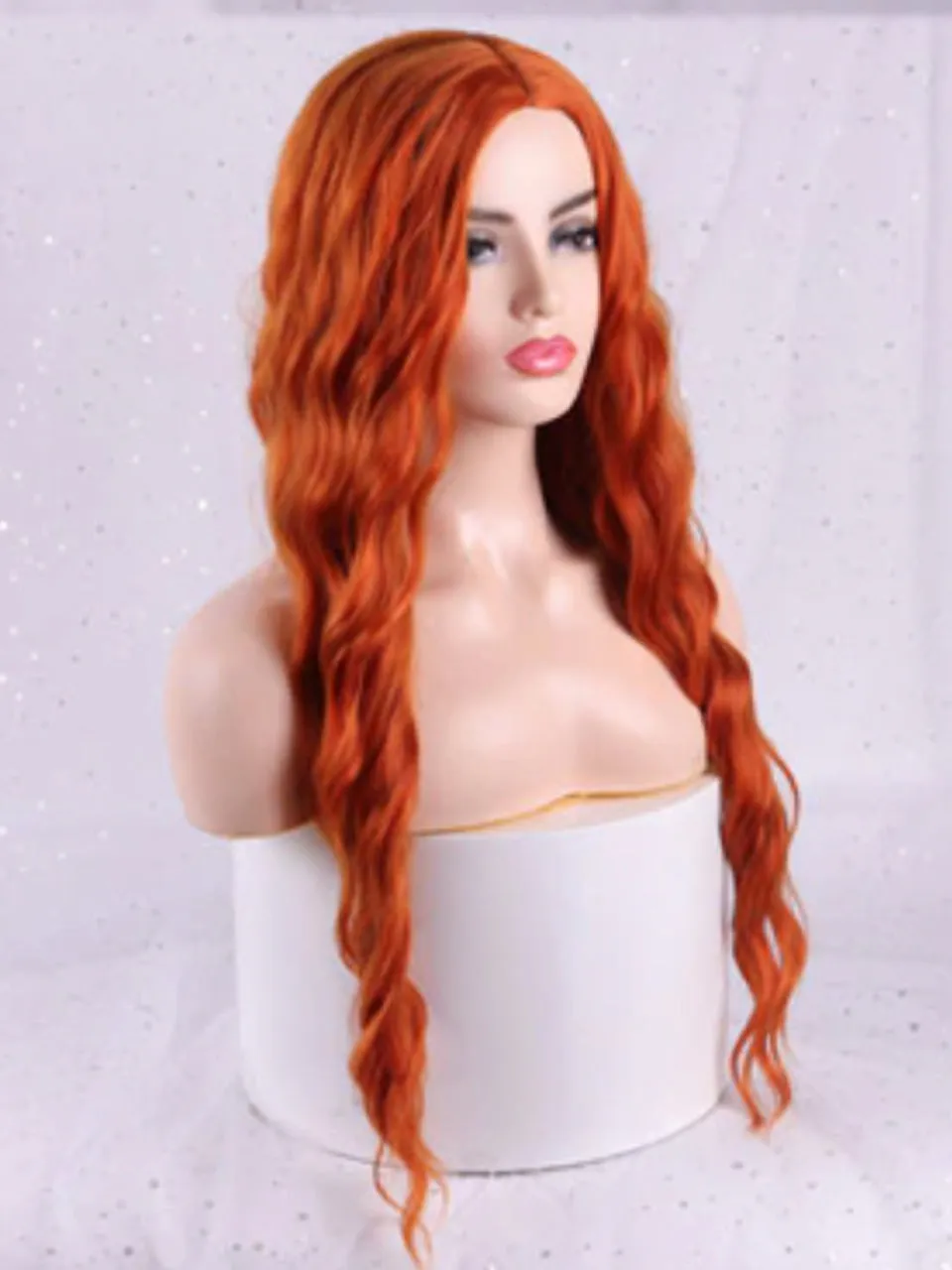 Girls Long Wavy Red Head Wig