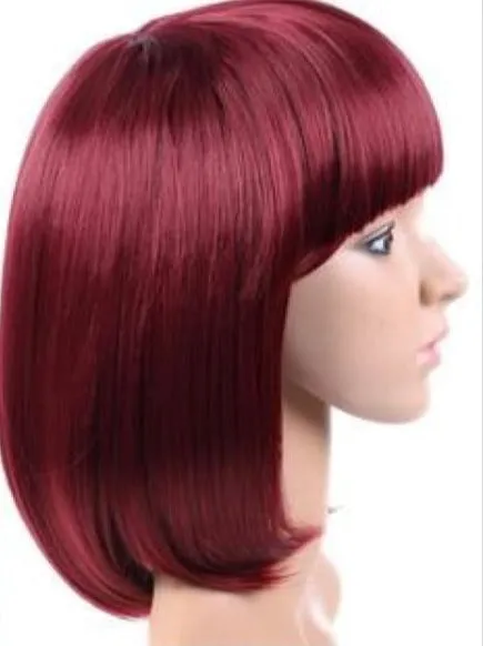 Girls Short Bob Wig with Bangs