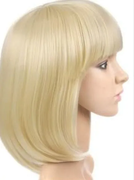 Girls Short Bob Wig with Bangs