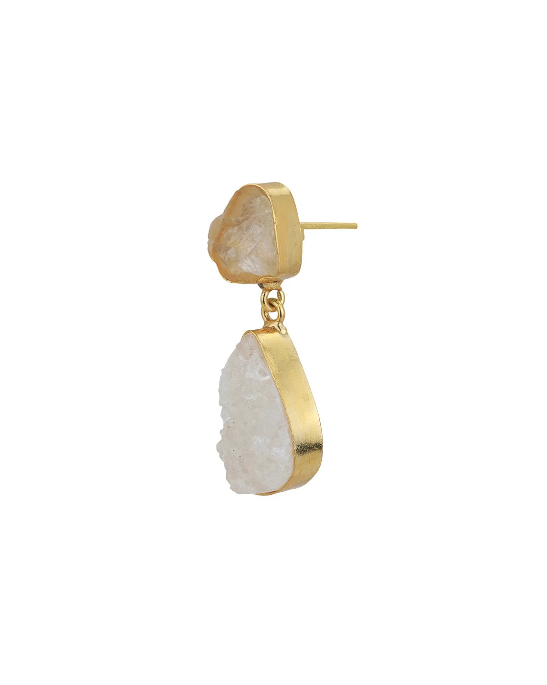 Gold Plated & Agate Stone Drop Earring for women