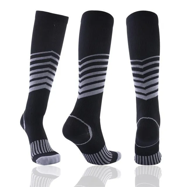 Gray Compression Blood Circulation Promotion Slimming Socks for Men