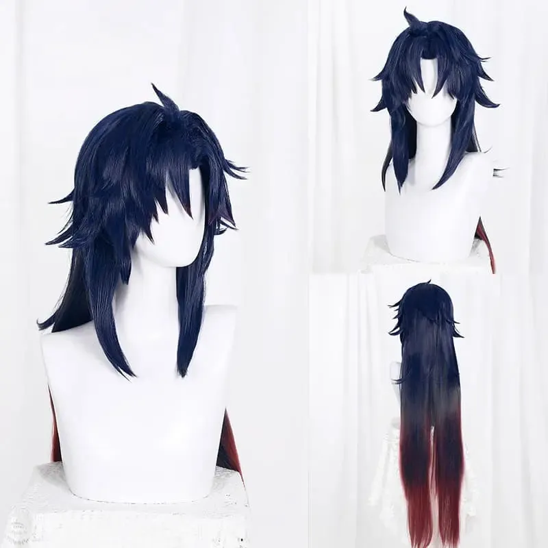 Honkai Star Rail Blade Blue Gradient Red Cosplay Wig ON799