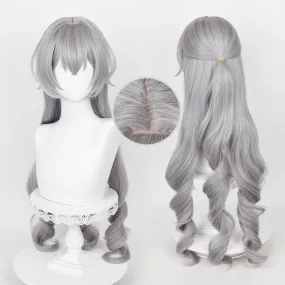 Honkai Star Rail Bronia Cute Long Curly Gray Wig ON827