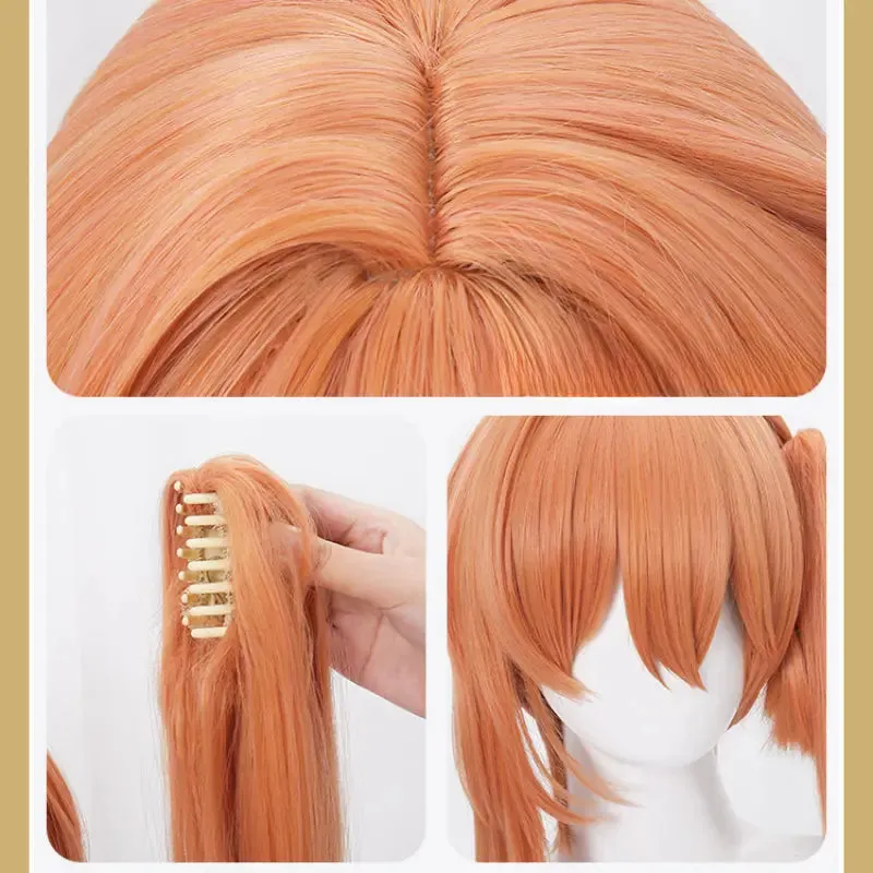 Honkai Star Rail Guinaifen Orange Side Ponytail Wig ON1187