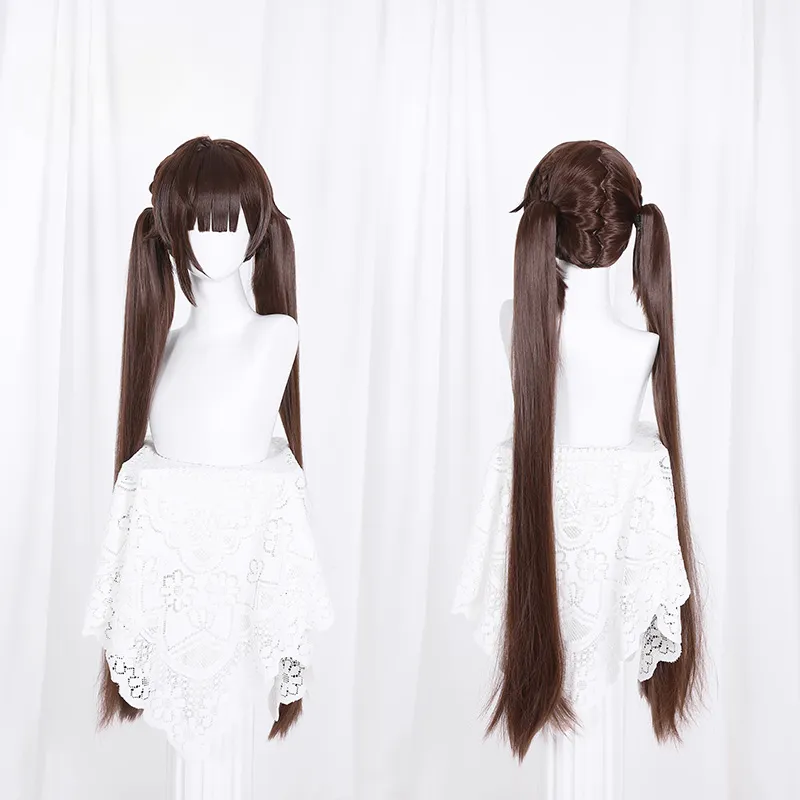 Honkai Star Rail Sushang Brown Twin Tails Cosplay Wig ON798