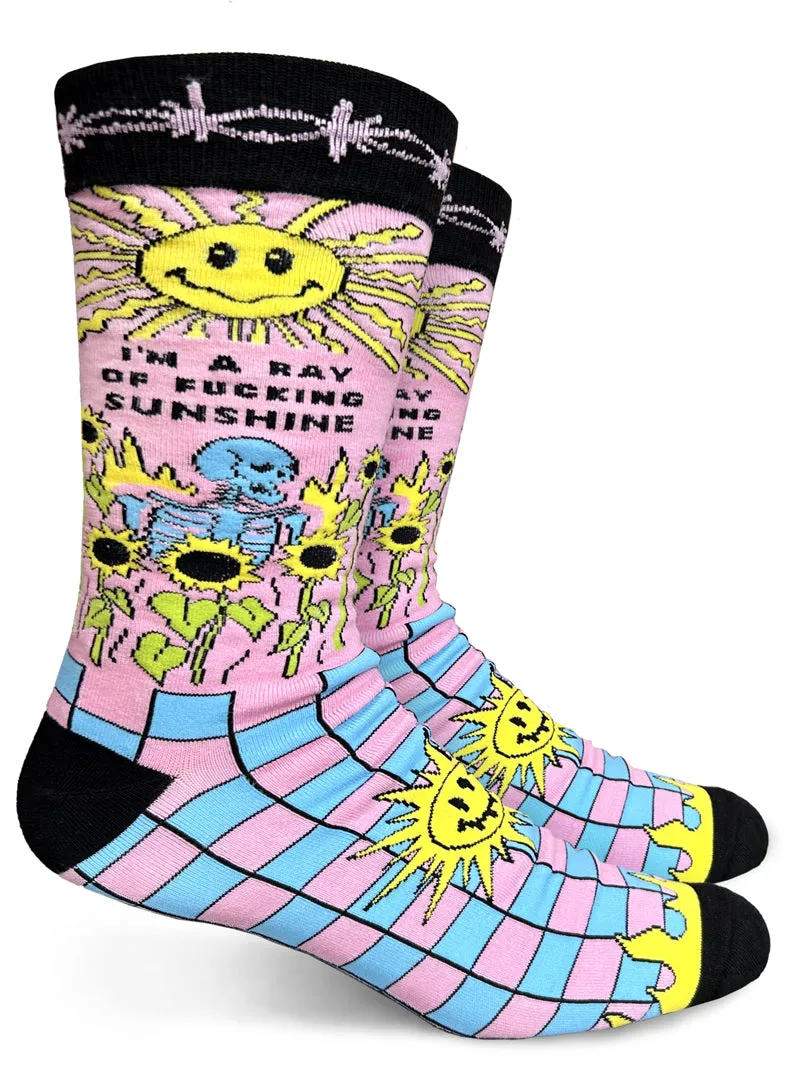 I'm A Ray Of Fucking Sunshine Mens Crew Socks