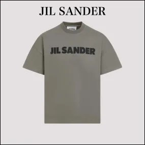 Jil Sander  |Crew Neck Unisex Plain Cotton Short Sleeves Logo Designers