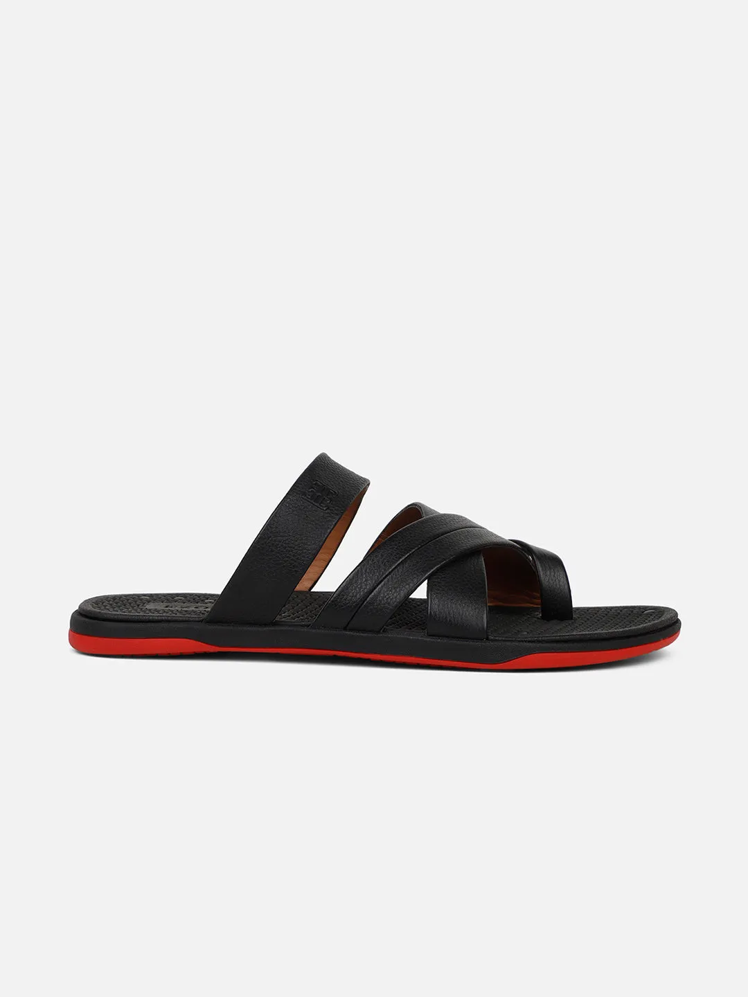 Leather sandal for men (Black)