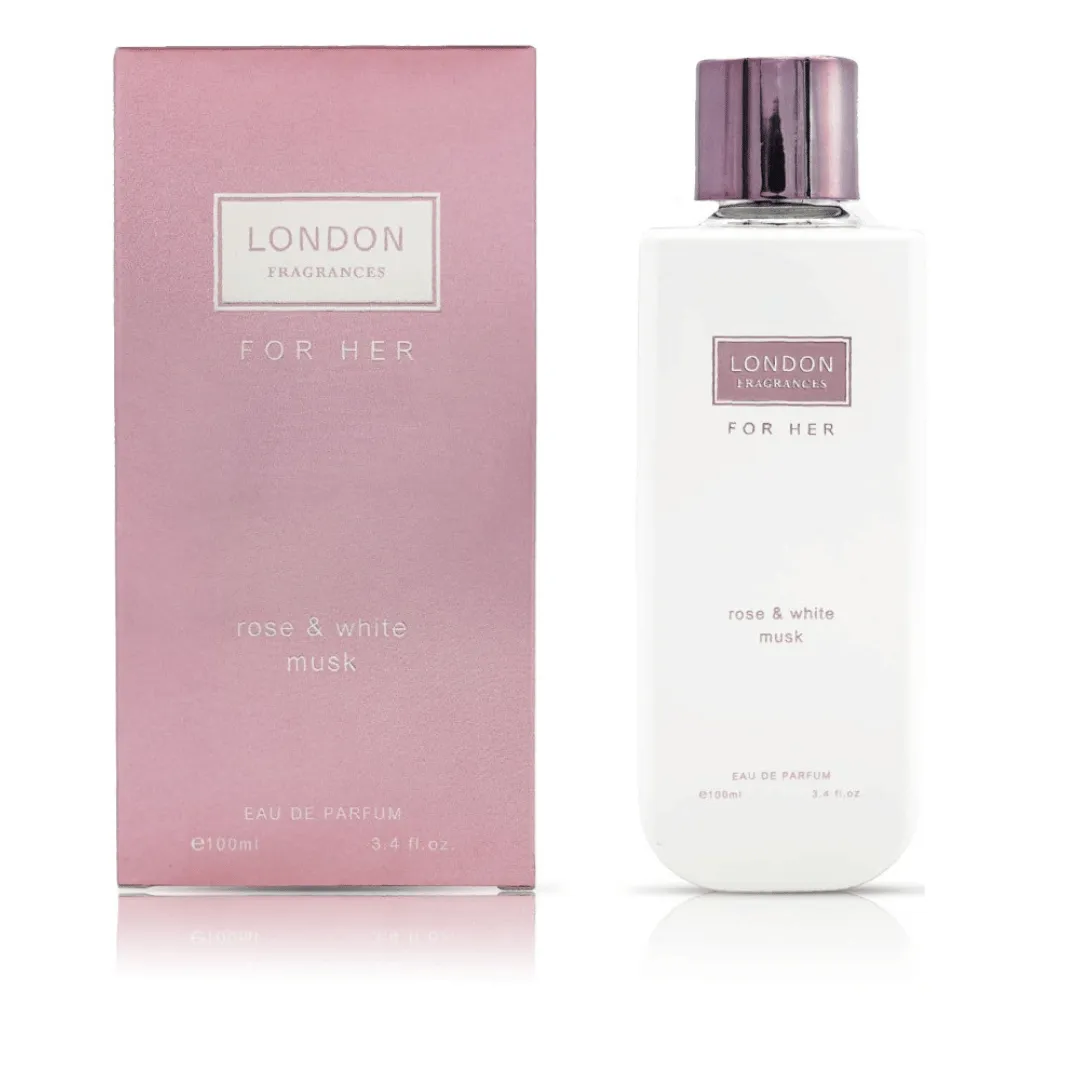 London Fragrances Pour Femme Rose & White Musk 100 ML