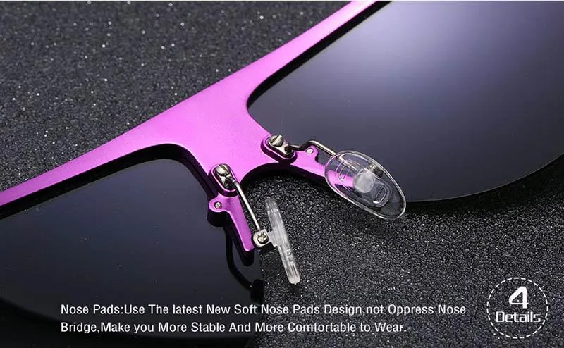 Luxury Oversized Aluminum Magnesium Polarized Sunglasses for Men