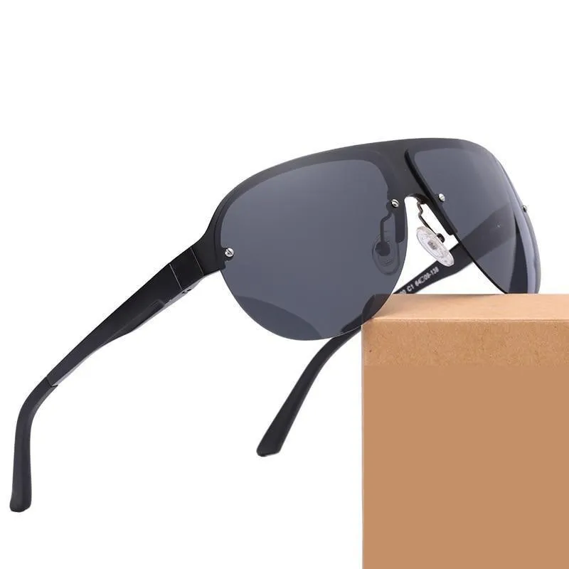 Luxury Oversized Aluminum Magnesium Polarized Sunglasses for Men