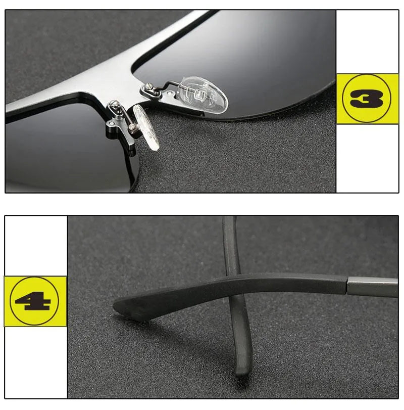 Luxury Oversized Aluminum Magnesium Polarized Sunglasses for Men