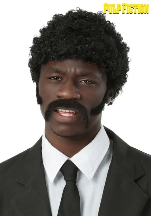 Men's Pulp Fiction Jules Winnfield Wig and Facial Hair Set