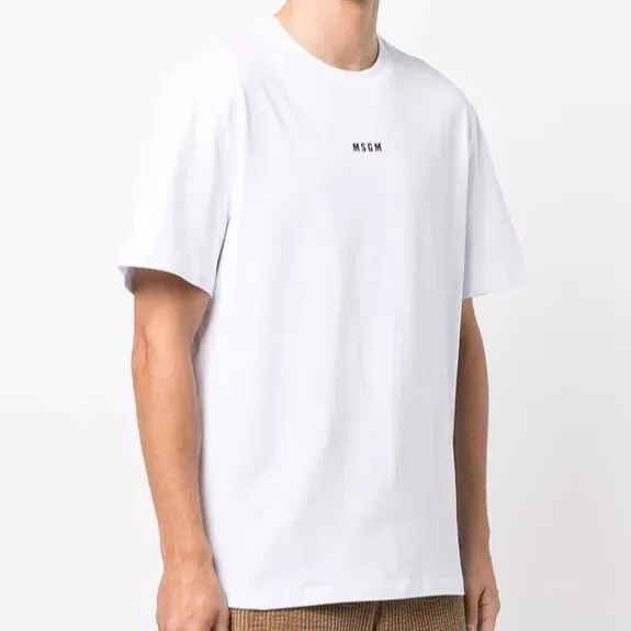 MSGM  |Unisex Street Style U-Neck Plain Cotton Short Sleeves Logo