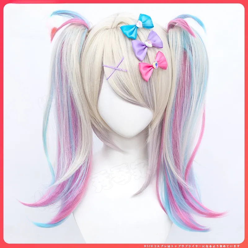 Needy Streamer Overload Pastel Rainbow Pigtails Kawaii Angel Cosplay Wig