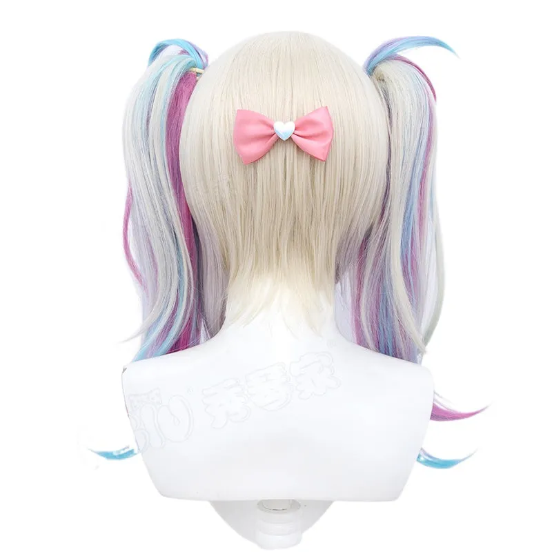 Needy Streamer Overload Pastel Rainbow Pigtails Kawaii Angel Cosplay Wig