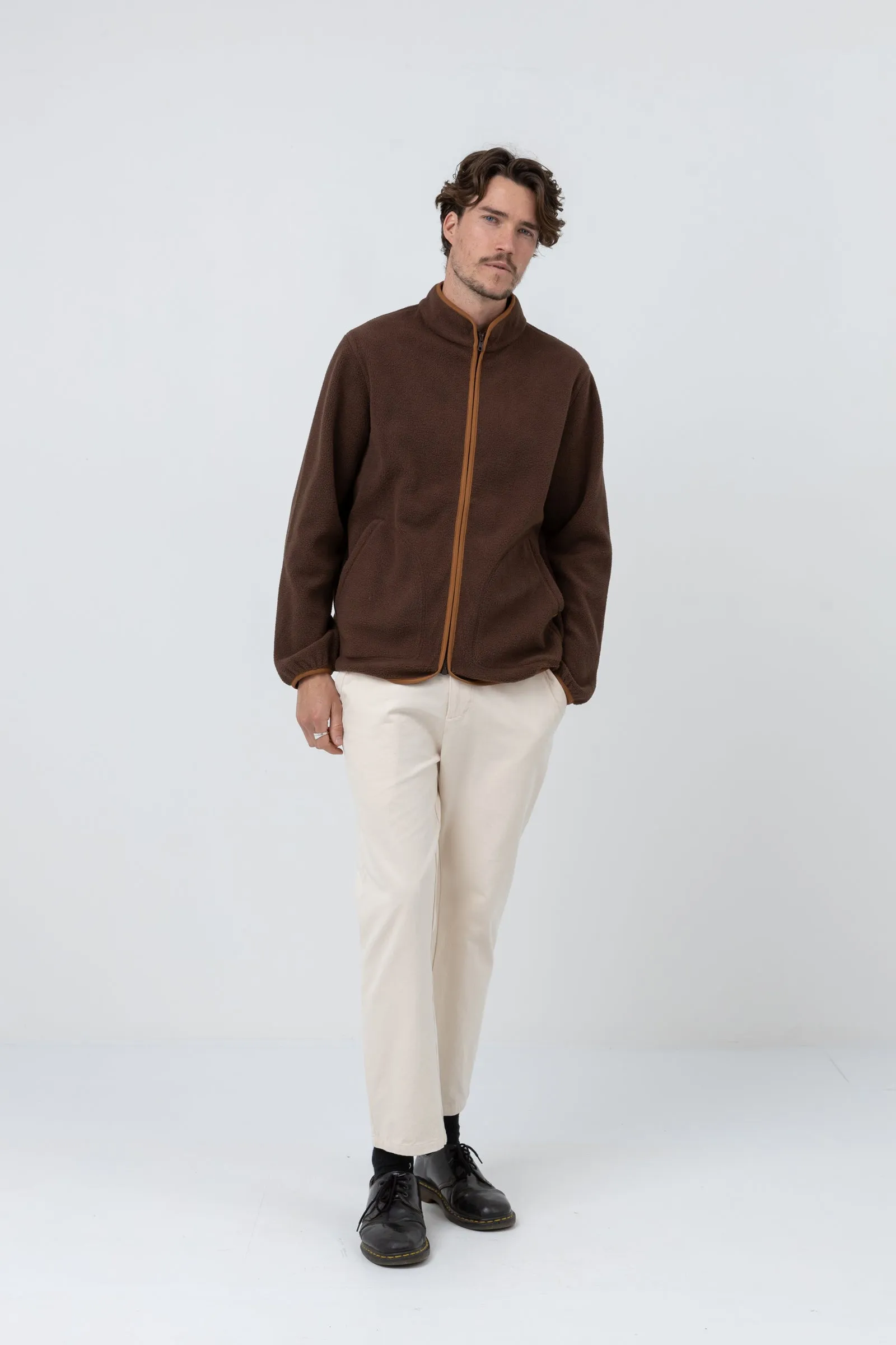 Noah Reverse Fleece Chocolate