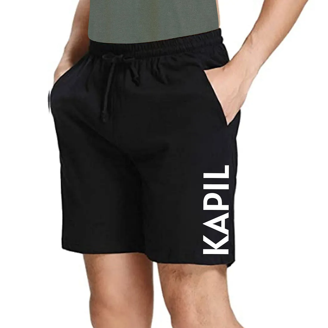 Nutcase Customised Sports Shorts for Men Add Your Name Black