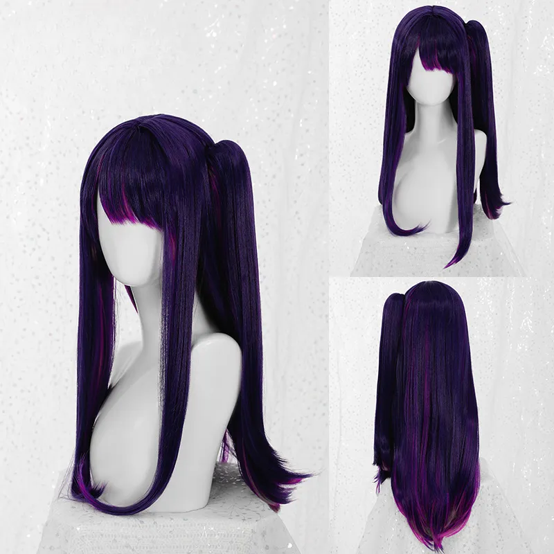 Oshi No Ko Ai Hoshino Mix Purple Pink Side Ponytail Cosplay Wig ON805