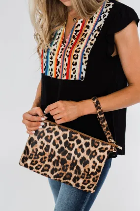 Oversized Leopard Clutch