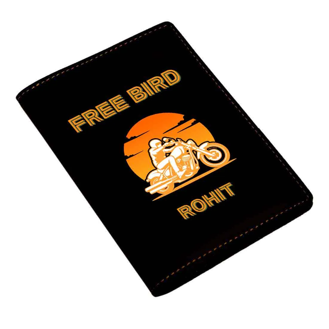 Passport Cover for Men Vegan Leather Custom Cases for Passports - Free Bird