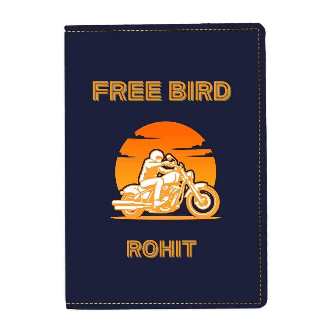 Passport Cover for Men Vegan Leather Custom Cases for Passports - Free Bird