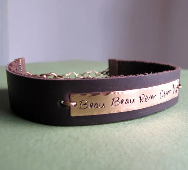 Personalized leather Bracelet for men