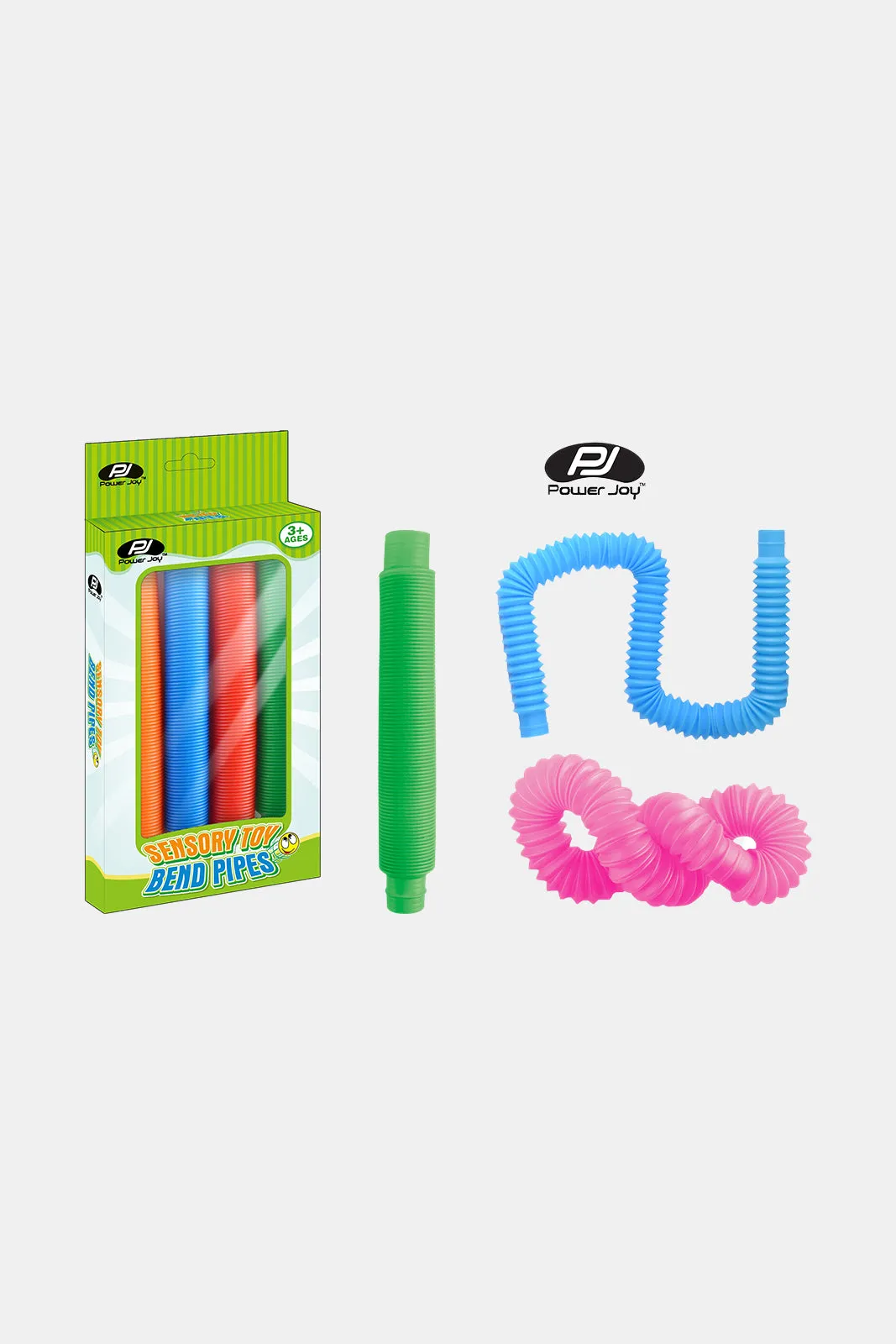 P.Joy Unisex Assorted Fidget Toy Bend Pipes (4 Piece)