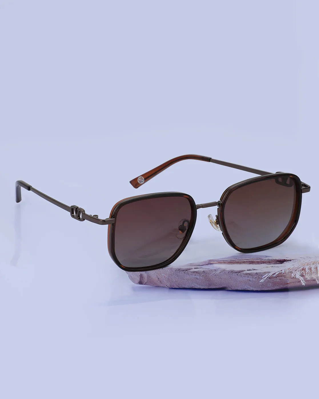 Premium Brown Toned with Polarised Lens Square Sunglass for women